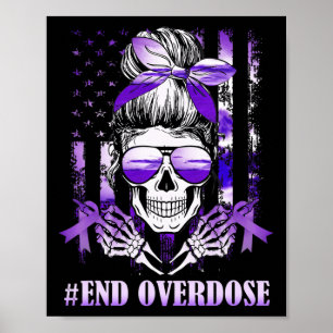 Poster Jour de sensibilisation à l'overdose USA American 