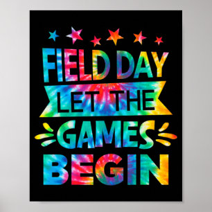 Poster Jour De Terrain Laisser Les Jeux Commencer Tie Dye