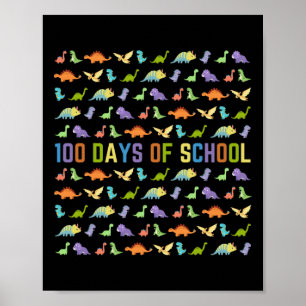 Poster Jour D'École - Dinosaures - Facile 100 Jours D'Éco