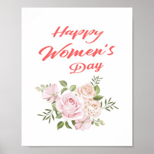 Poster jour des femmes joyeuses verticale