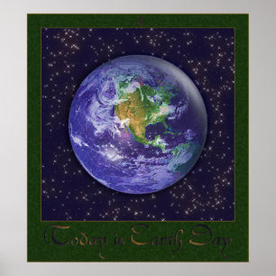 Poster jour des terres 3D Globe