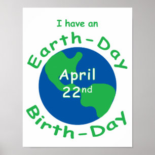 Poster Jour des terres Anniversaire