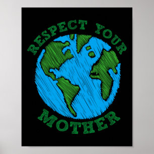 Poster Jour des terres Cadeau Respectez votre mère Nature