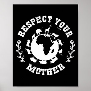 Poster Jour des terres Cadeau Respectez votre mère Nature