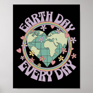 Poster Jour des terres chaque jour Changement climatique 