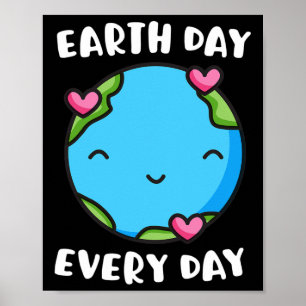Poster Jour des terres Chaque Jour Heart Love Globe Sauve