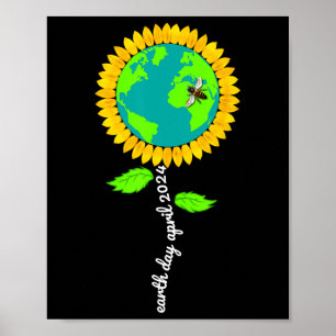 Poster Jour des terres Chaque Jour Tournesol Restaurer la