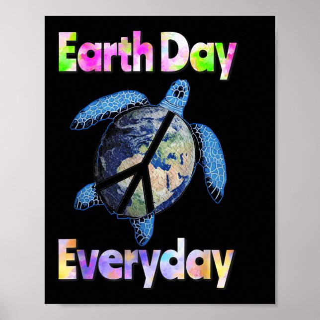 Poster Jour des terres de tortue de la paix Quotidienne A (Devant)
