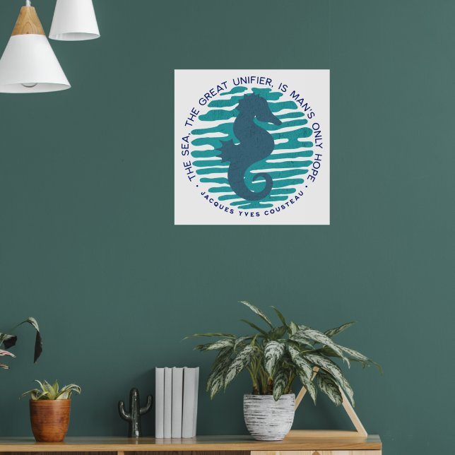 Poster Jour des terres, Hippocampe et Vagues, Nettoyer l' (Salon 1)