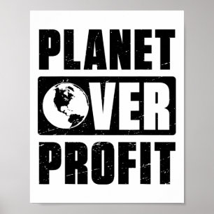 Poster Jour des terres Planète sur profit Climat De l'env
