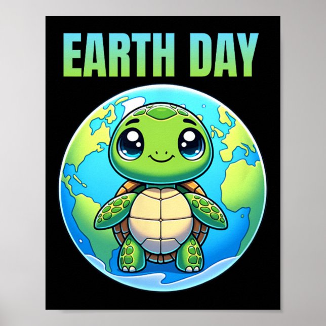 Poster Jour des terres Restaurer Earth Turtle 2025 (Devant)