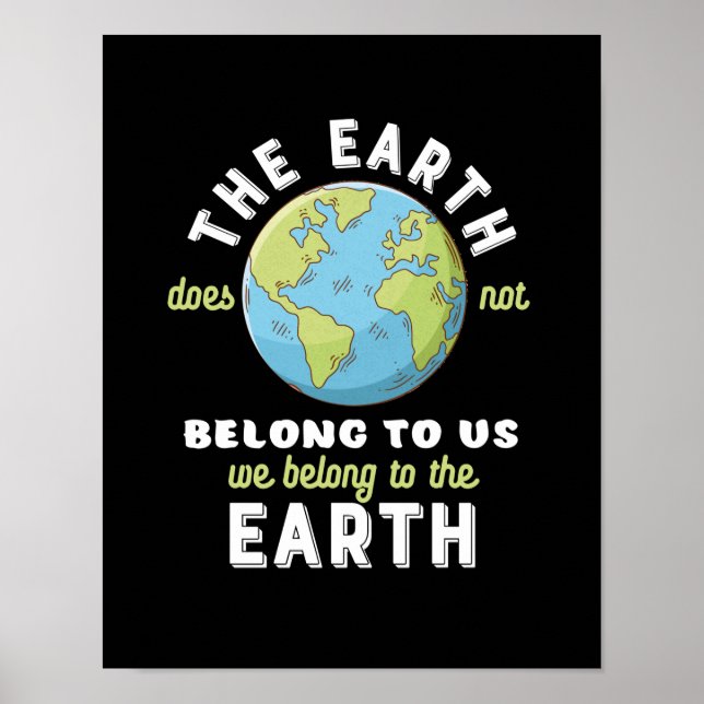 Poster Jour des terres Sauver La Planète Protéger L'Envir (Devant)