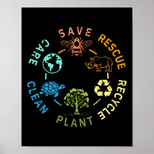Poster Jour des terres Sauver les abeilles Secourir les a