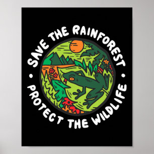 Poster Jour des terres Vêtements Protéger La Faune Sauver