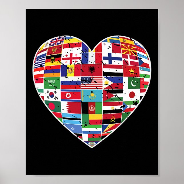 Poster Jour des terres World Flags (Devant)