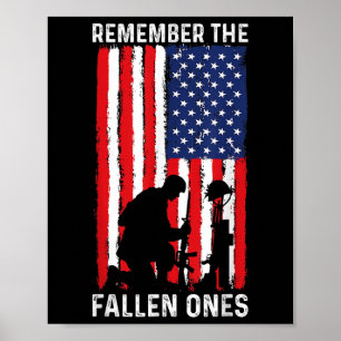 Poster Jour des vétérans Le vétéran patriotique tombé au