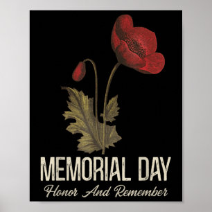 Poster Jour des vétérans N'oublions pas la fleur de pavot