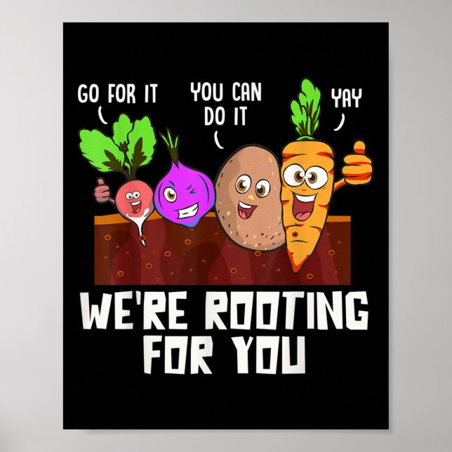 Poster Jour D'Essai Motivationnel Drôle Légumes Digne Cad (Devant)