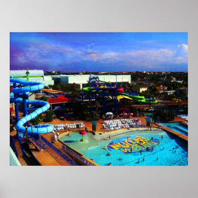 Poster Jour d'été au Waterpark à Tropical Daytona Beach (Devant)