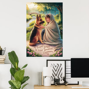 Poster Jour d'été pour les chiens et les garçons
