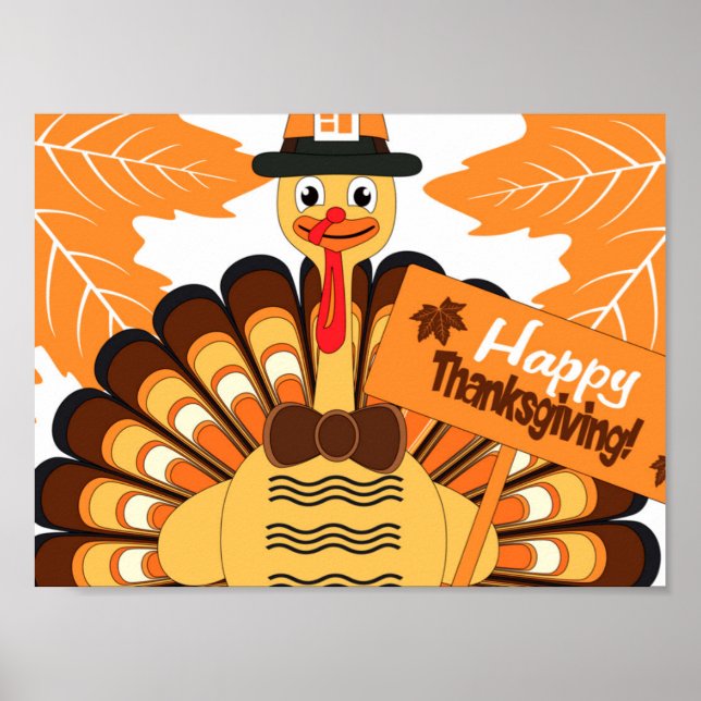 Poster Jour du bon thanksgiving Turquie (Devant)