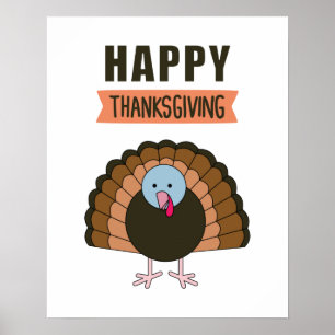 Poster Jour du bon thanksgiving Turquie Gratuit vacances