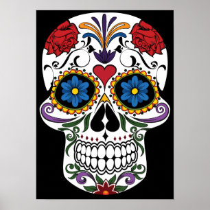 Poster Jour du crâne de sucre mort
