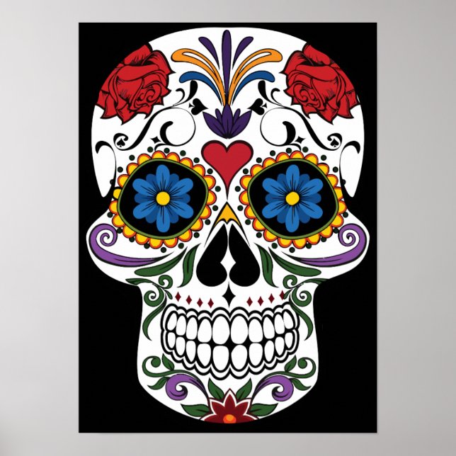Poster Jour du crâne de sucre mort (Devant)