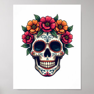 Poster Jour du crâne de sucre mort - Dia de los Muertos S
