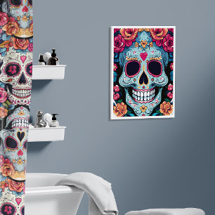 Poster Jour du crâne mexicain de sucre mort