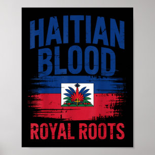 Poster Jour du drapeau d'Haïti Racines haïtiennes