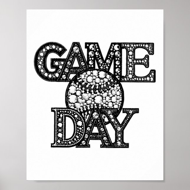 Poster Jour du jeu Bysebyl Rhinestone Bysebyl Joueur Spor (Devant)