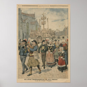 Poster Jour du mariage chez Plougastel la Bretagne