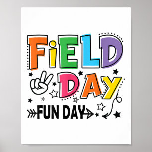 Poster Jour du terrain Jour du plaisir pour les enfants e