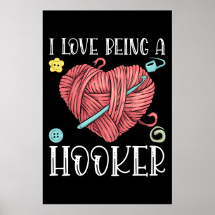 Poster Jour du Tricot du Crochet de fil