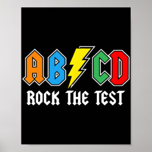 Poster Jour Enseignant Motivation Étudiant Retro Rock The