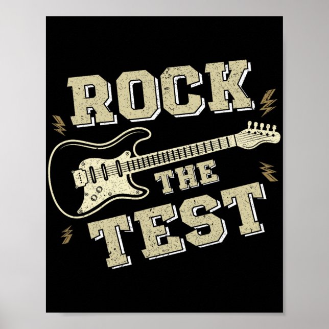Poster Jour Enseignant Rock Le Test Guitare Enseignant Te (Devant)