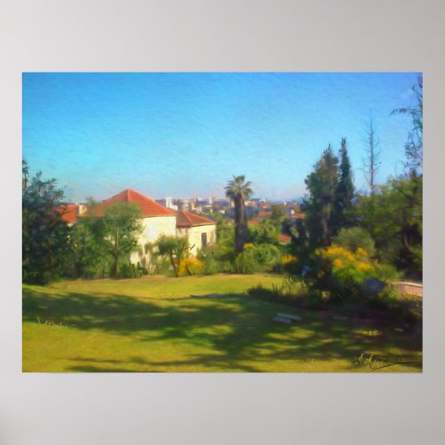Poster Jour ensoleillé Yemin Moshe Voir JerIsalem Israel  (Devant)