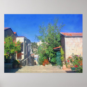 Poster Jour ensoleillé Yemin Moshe Voir Jérusalem Israel 
