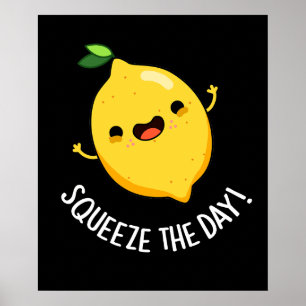 Poster Jour Fruit Fruit Lemon Pun Dark BG