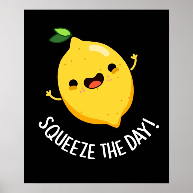 Poster Jour Fruit Fruit Lemon Pun Dark BG (Devant)