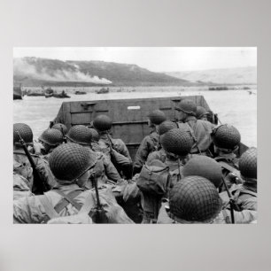 Poster Jour J Omaha Beach Landing Craft World War II