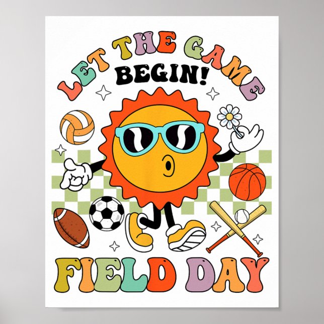 Poster Jour Laisser Les Jeux Commencer Les Enseignants Jo (Devant)