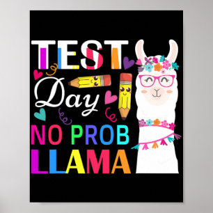 Poster Jour No Prob Llama Drôle Enseignant Test 2