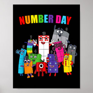 Poster Jour numérique nombres mathématiques colorés éduca