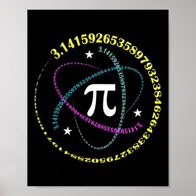 Poster Jour Pi 3.14 Jour Pi Amusant Math Lover Joyeux Jou (Devant)