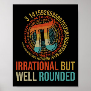 Poster Jour Pi Math Lover Apparel Irrationnel Mais bien r