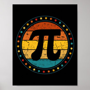 Poster Jour Pi vintage Drôle Enseignants Maths Joyeux Jou