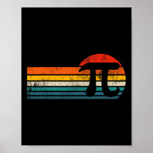 Poster Jour Pi vintage Math Pun Mathématiques Symbole Pi 