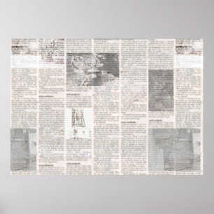 Poster Journal avec vieux texte illisible. Grunge vintage